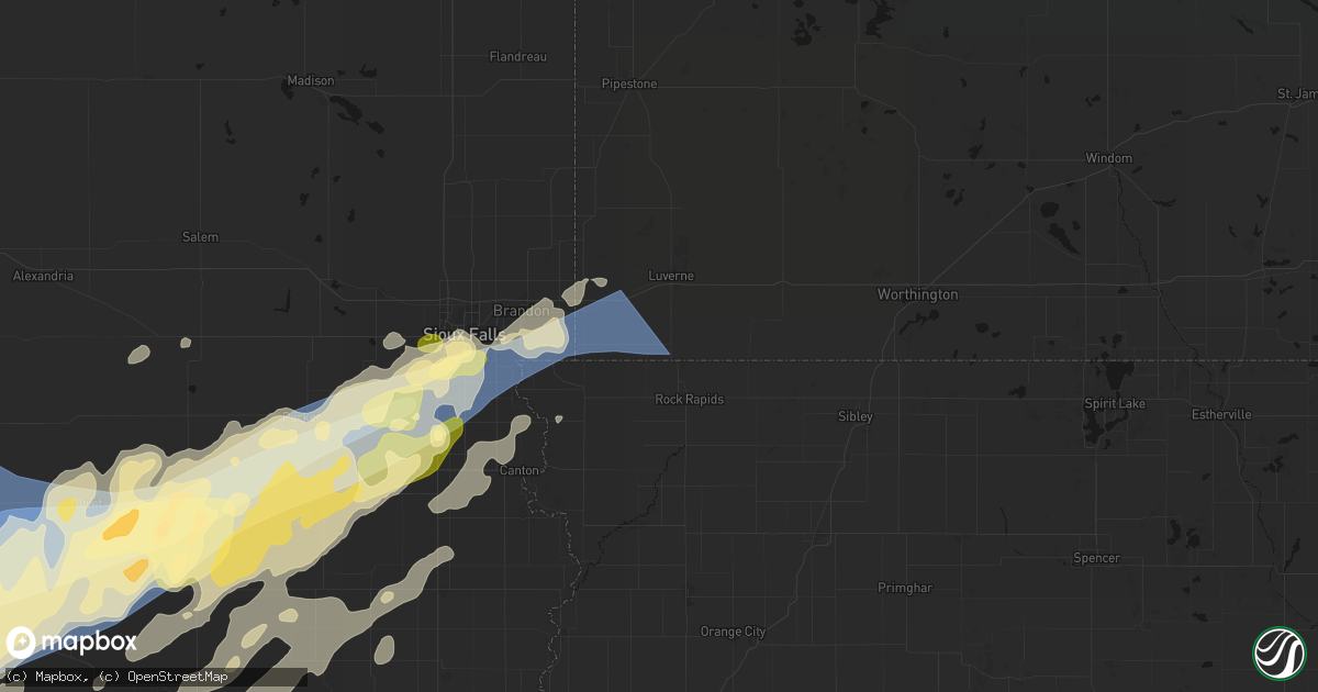 Hail map in Steen, MN on May 17, 2026