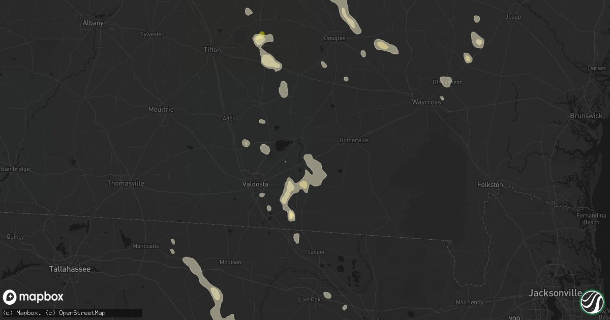 Hail map in Stockton, GA on May 17, 2026