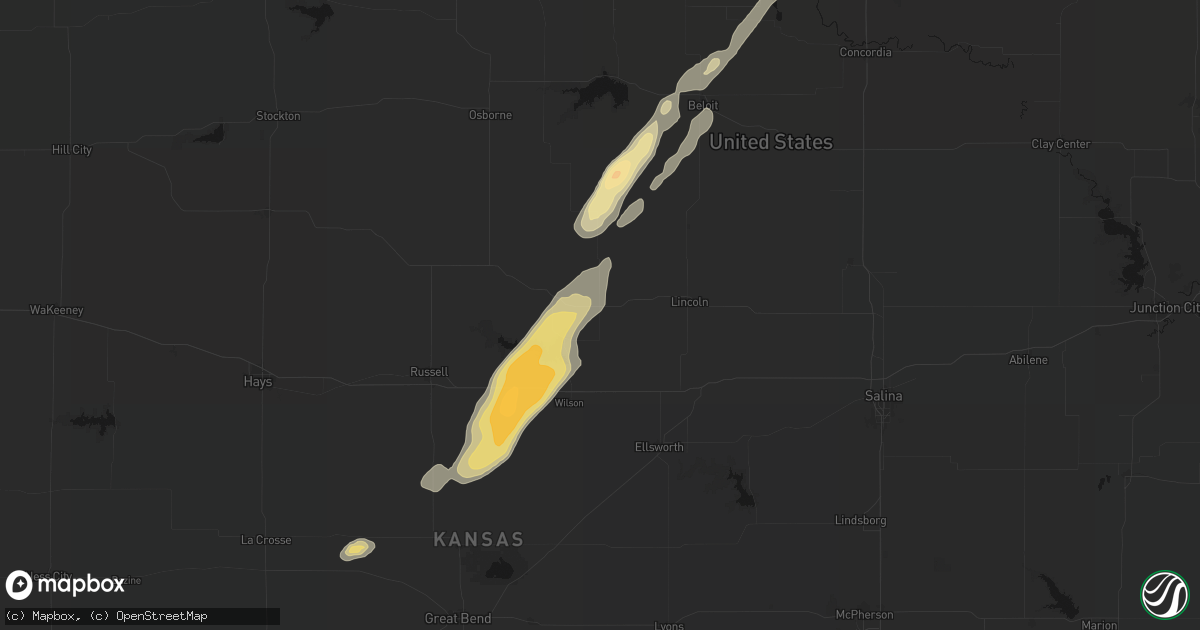 Hail map in Sylvan Grove, KS on May 17, 2026