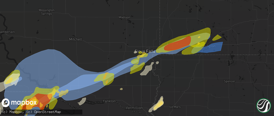 Hail map in Tea, SD on May 17, 2026