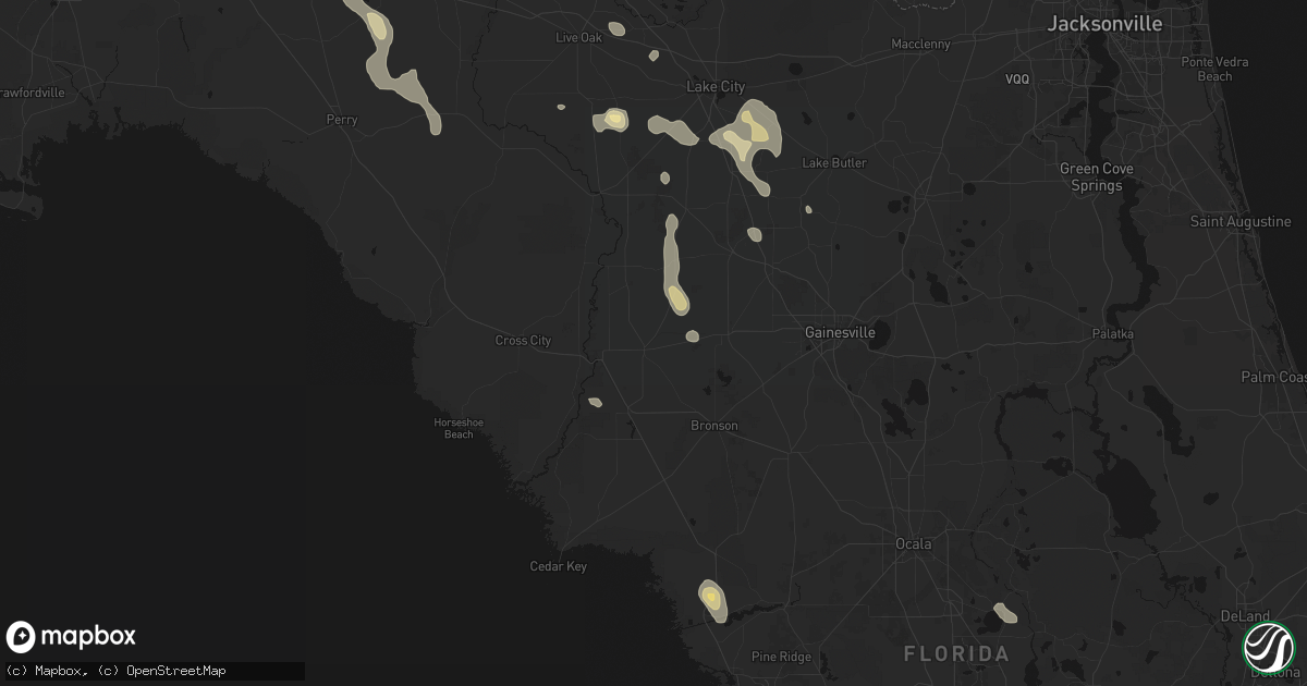 Hail map in Trenton, FL on May 17, 2026