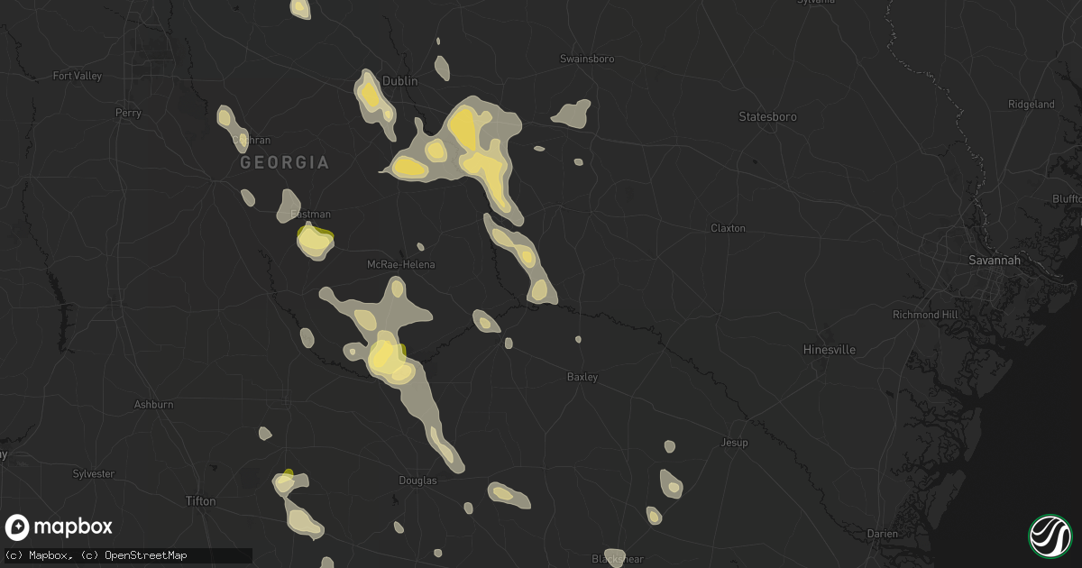 Hail map in Uvalda, GA on May 17, 2026