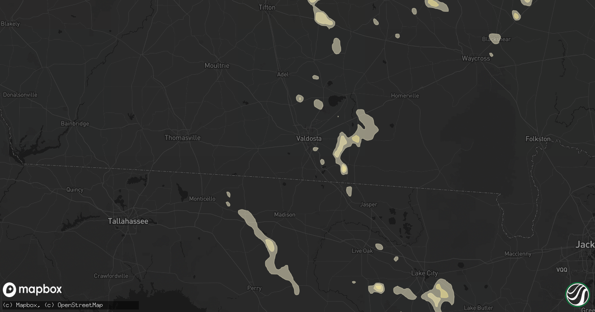Hail map in Valdosta, GA on May 17, 2026
