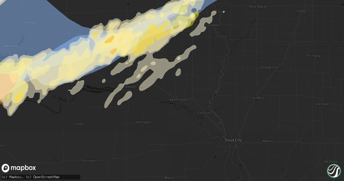 Hail map in Vermillion, SD on May 17, 2026
