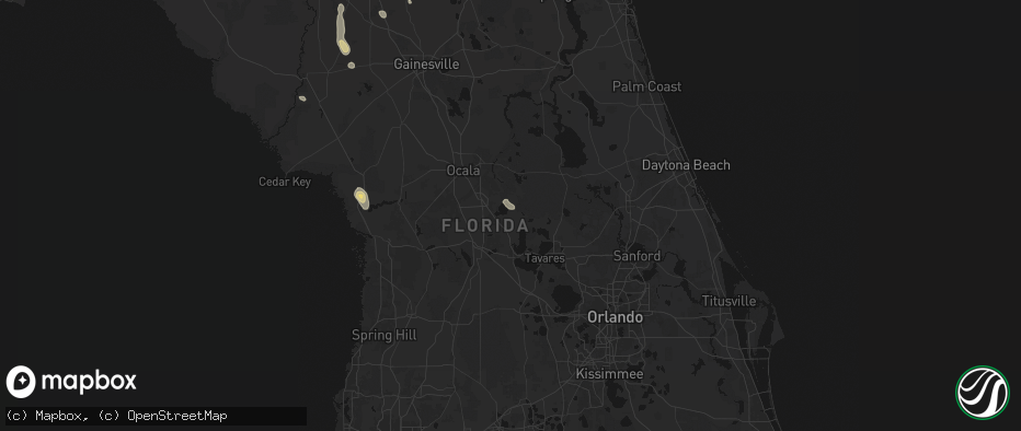 Hail map in Weirsdale, FL on May 17, 2026