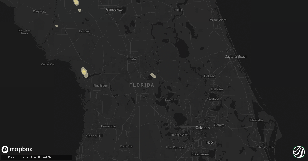 Hail map in Weirsdale, FL on May 17, 2026