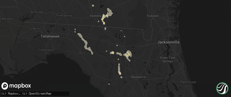 Hail map in Wellborn, FL on May 17, 2026