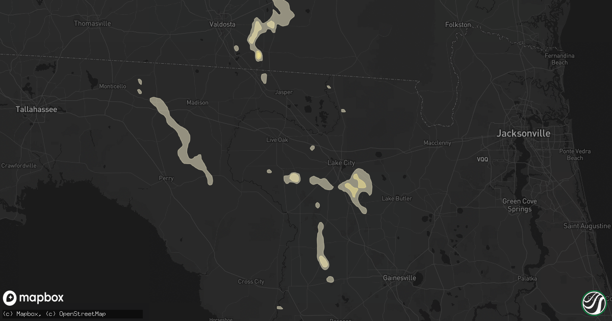 Hail map in Wellborn, FL on May 17, 2026