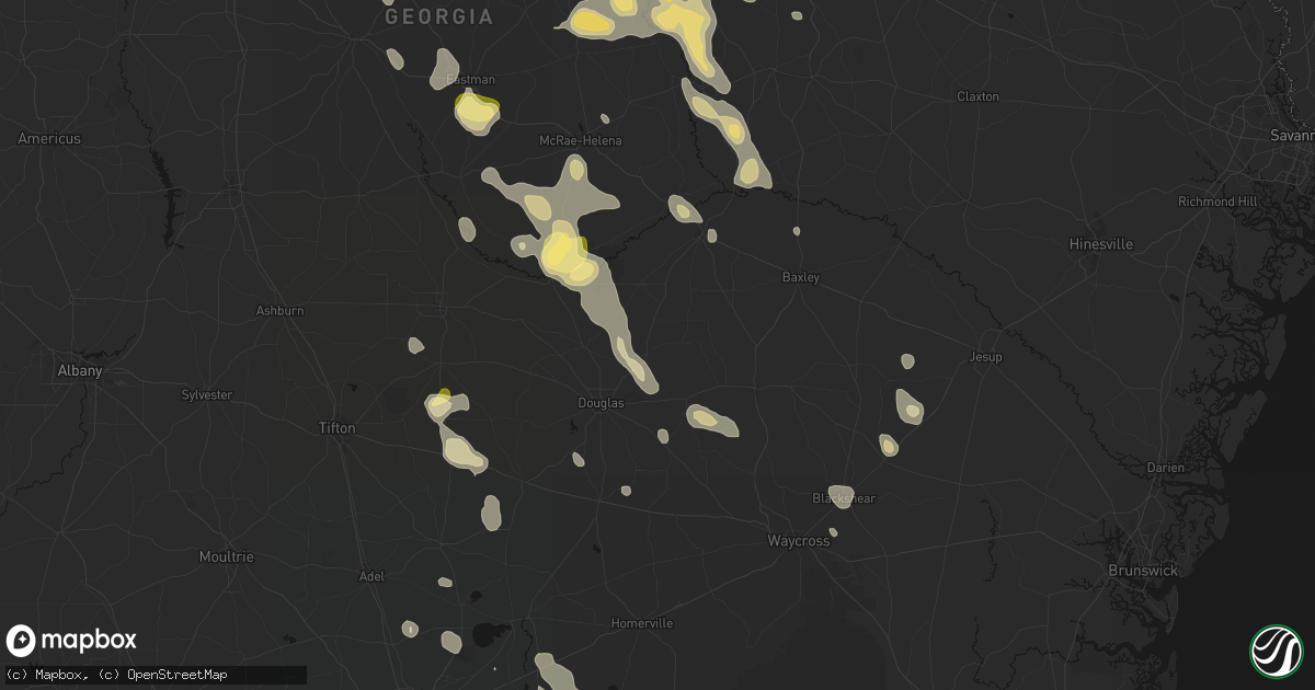 Hail map in West Green, GA on May 17, 2026