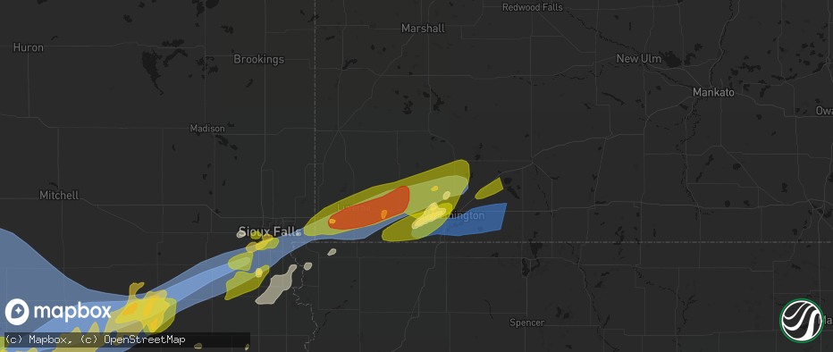 Hail map in Wilmont, MN on May 17, 2026