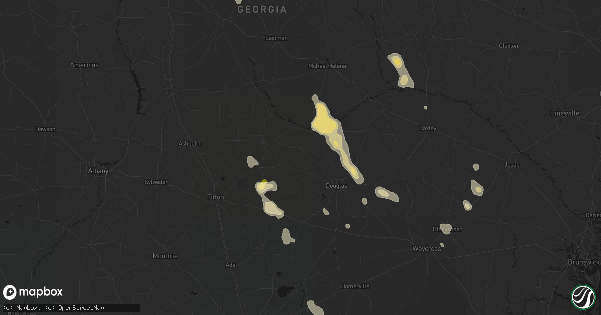 Hail map in Wray, GA on May 17, 2026