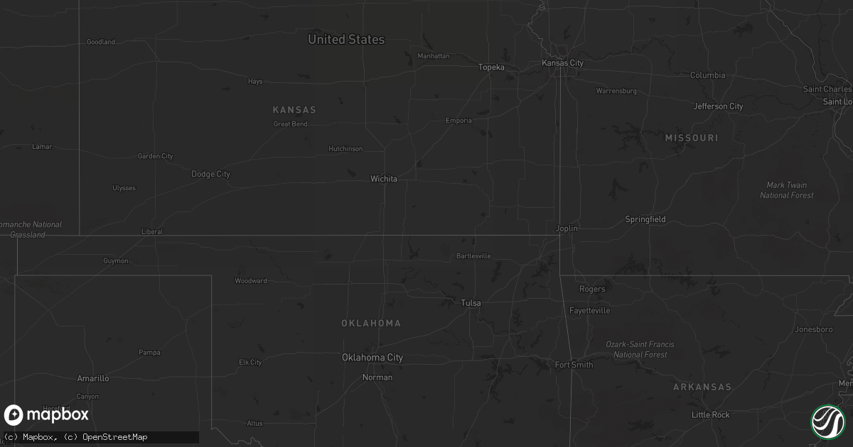 Hail map on May 18, 2012