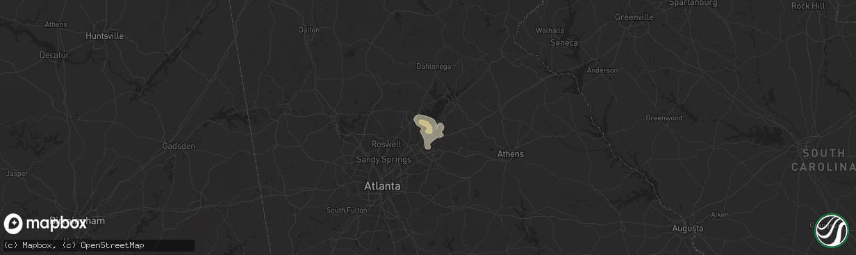 Hail map in Buford, GA on May 18, 2013