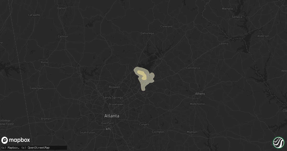 Hail map in Buford, GA on May 18, 2013