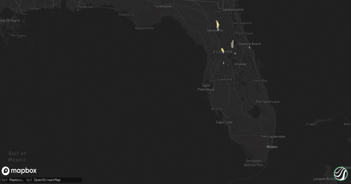 Hail map in Florida on May 18, 2013
