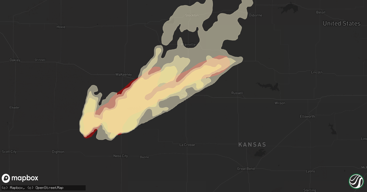 Hail map in Hays, KS on May 18, 2013