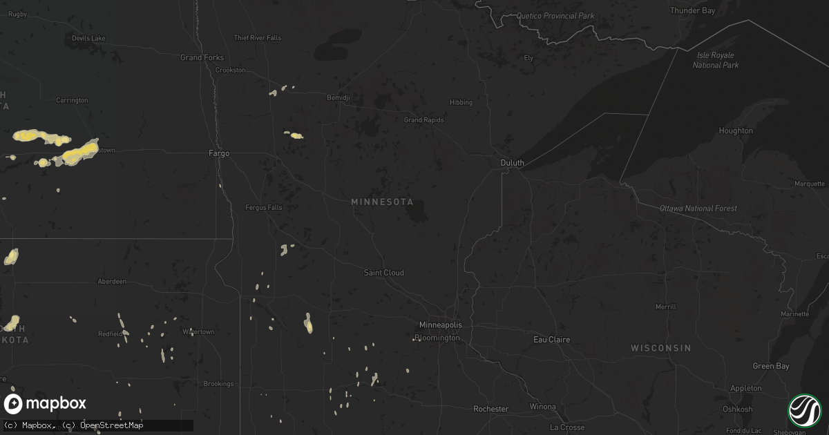 Hail map in Minnesota on May 18, 2013