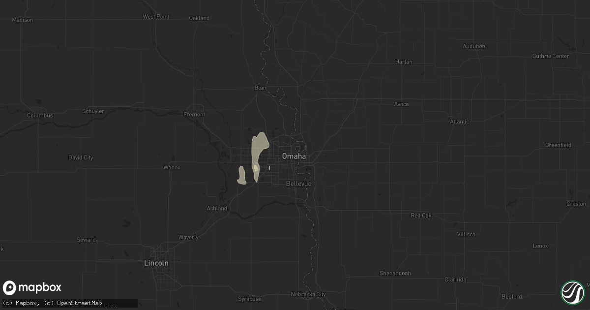 Hail map in Omaha, NE on May 18, 2013
