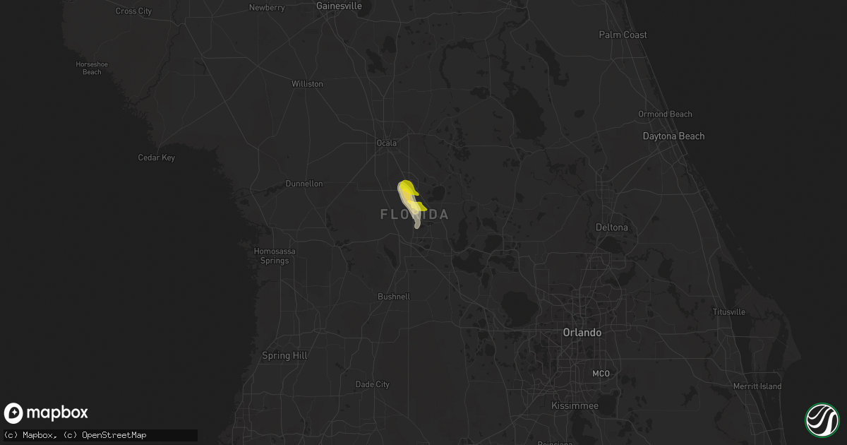 Hail map in The Villages, FL on May 18, 2013