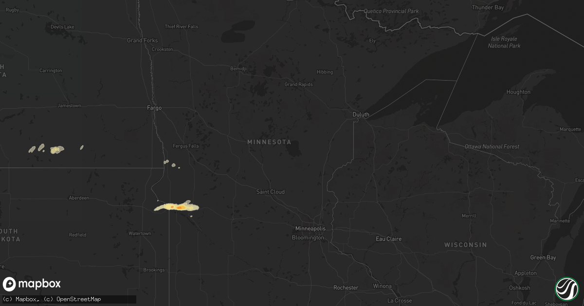 Hail map in Minnesota on May 18, 2014