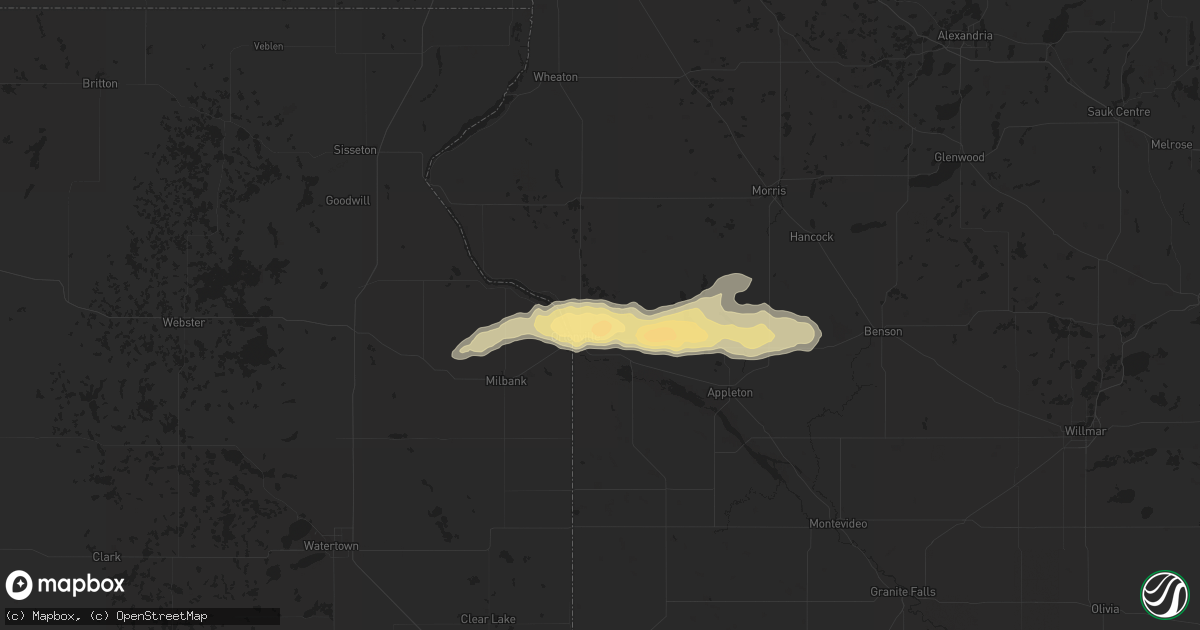 Hail map in Ortonville, MN on May 18, 2014