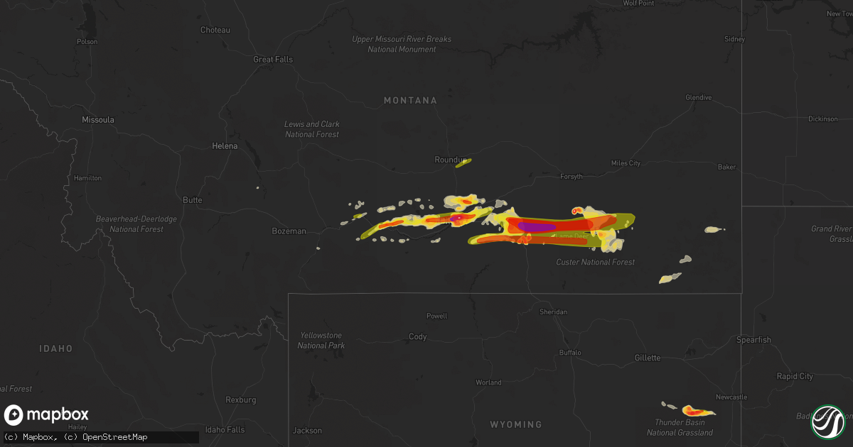 Hail map on May 18, 2014
