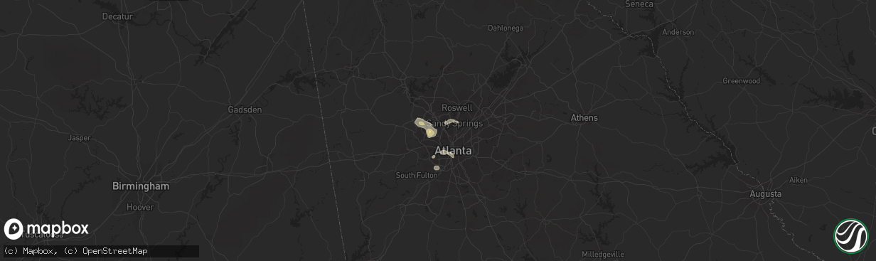 Hail map in Smyrna, GA on May 18, 2015