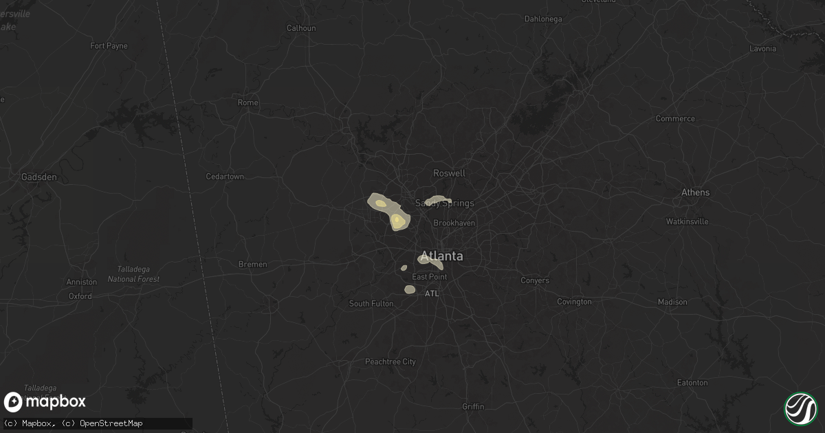 Hail map in Smyrna, GA on May 18, 2015