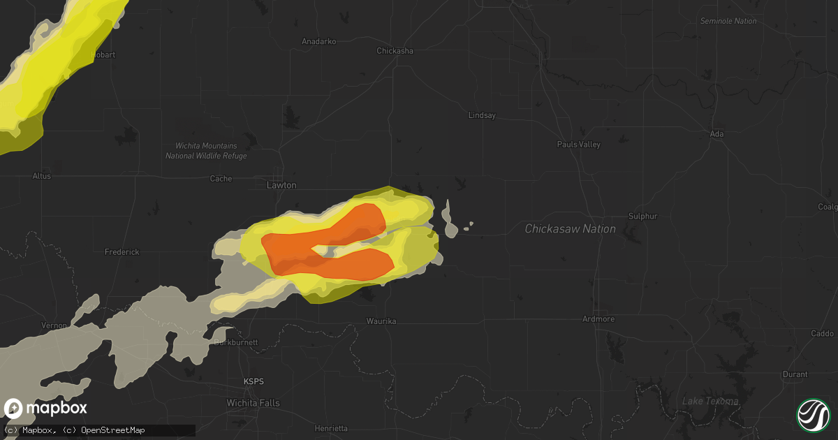 Hail map in Duncan, OK on May 18, 2017