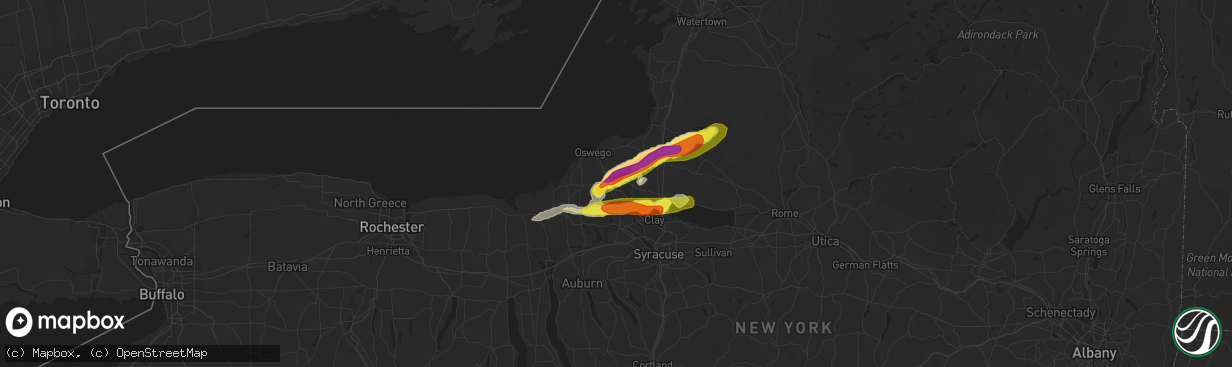 Hail map in Fulton, NY on May 18, 2017