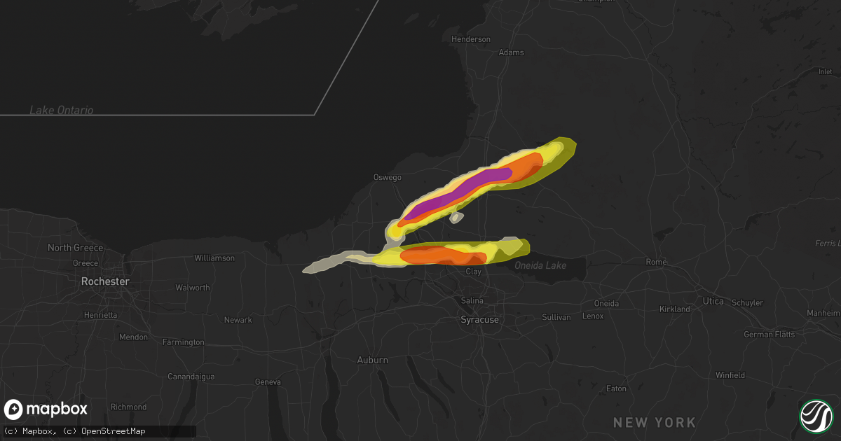 Hail map in Fulton, NY on May 18, 2017