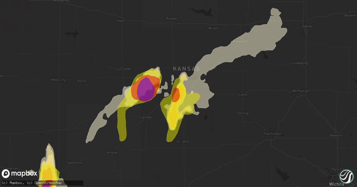 Hail map in Great Bend, KS on May 18, 2017