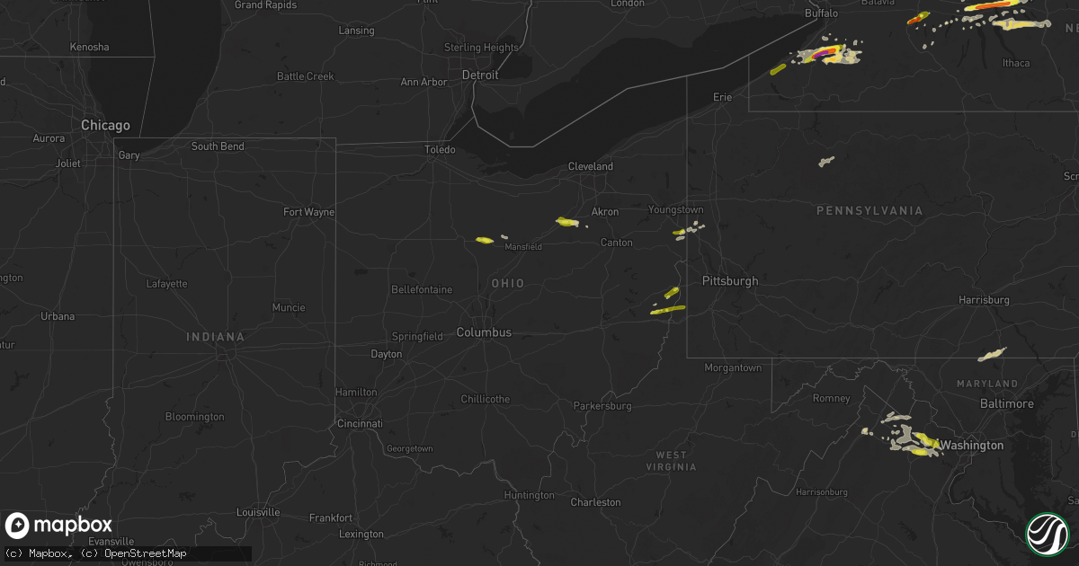 Hail map in Ohio on May 18, 2017