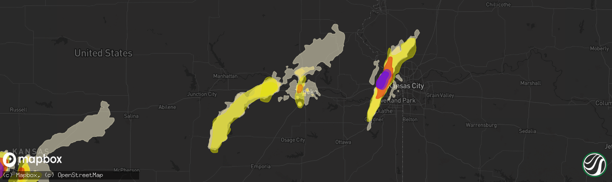 Hail map in Topeka, KS on May 18, 2017