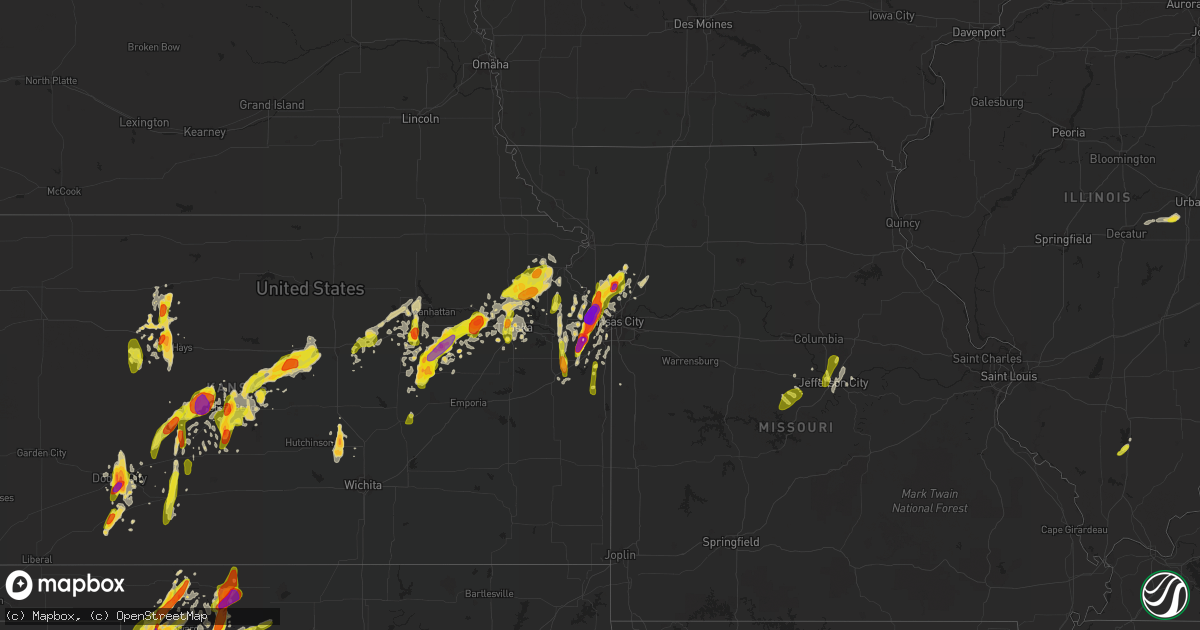 Hail map on May 18, 2017