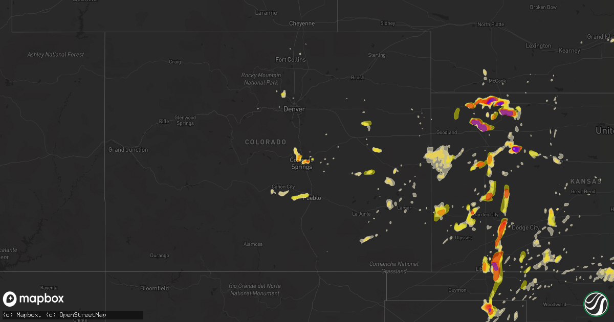 Hail map on May 18, 2018
