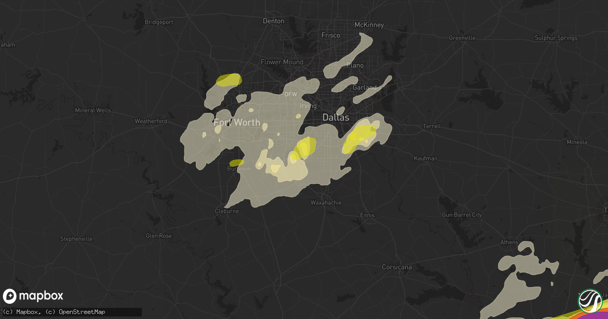 Hail map in Cedar Hill, TX on May 18, 2019