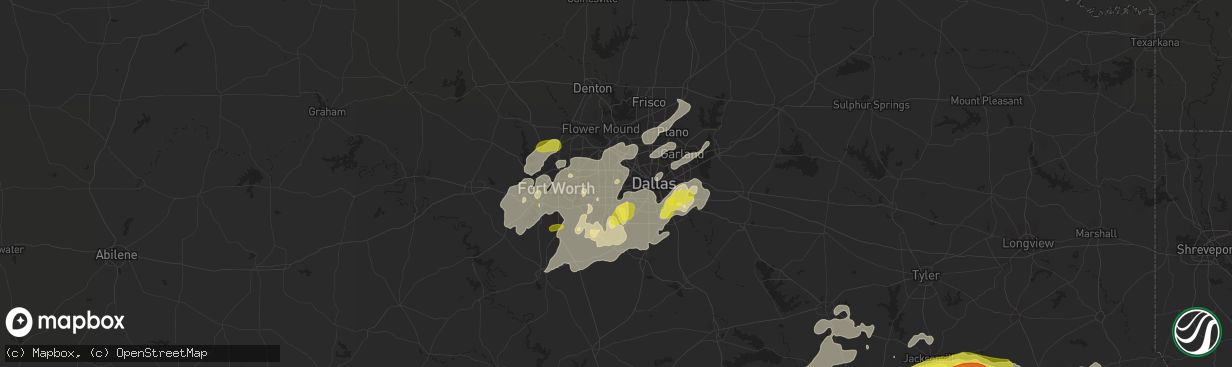 Hail map in Grand Prairie, TX on May 18, 2019