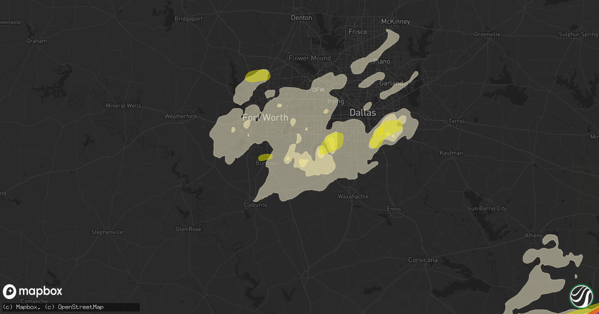 Hail map in Mansfield, TX on May 18, 2019