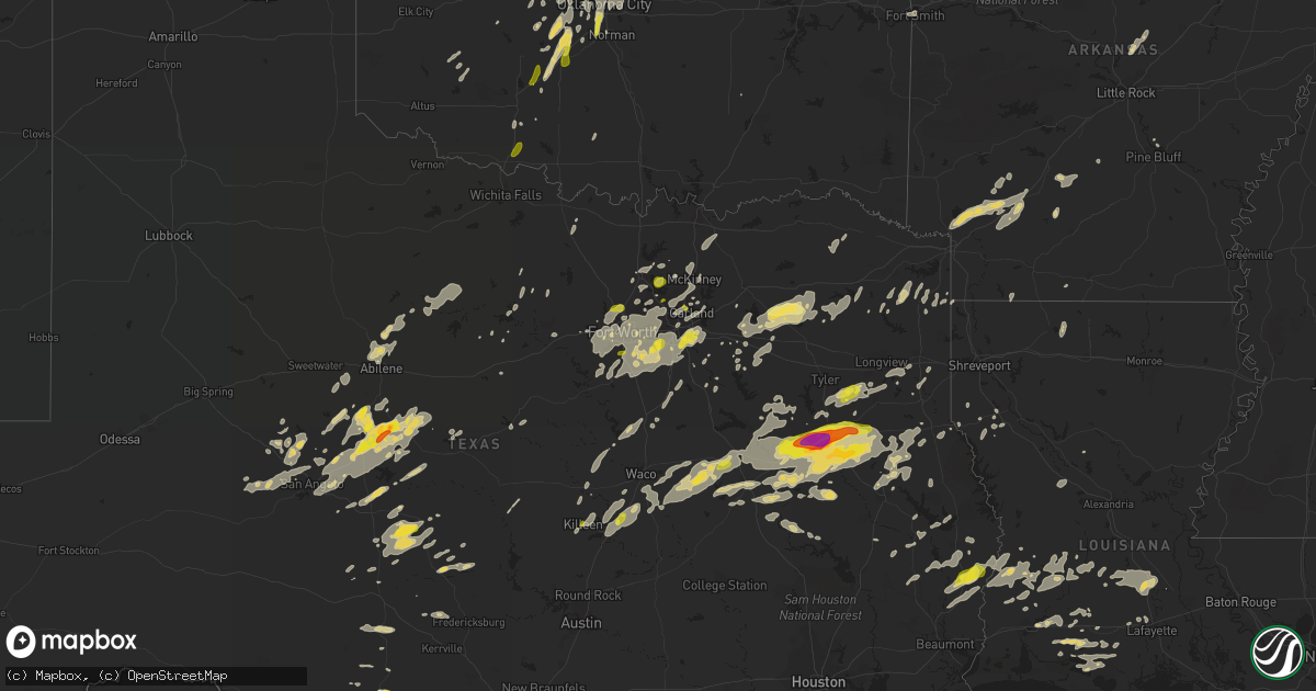 Hail map on May 18, 2019