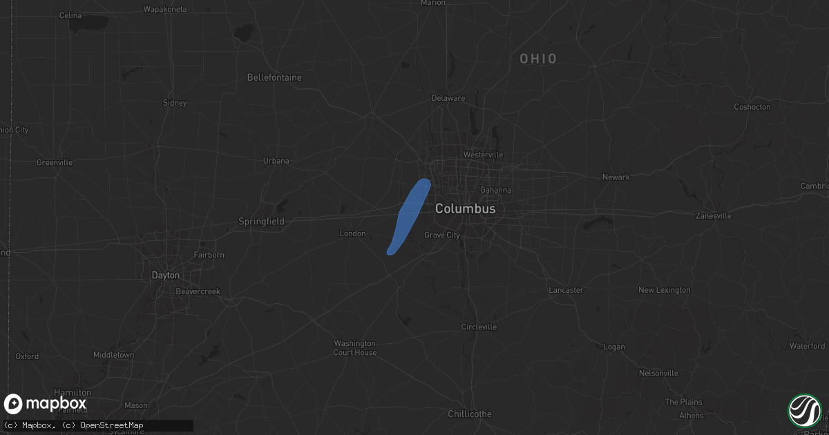 Hail map in Galloway, OH on May 18, 2020
