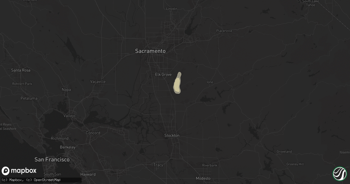 Hail map in Galt, CA on May 18, 2020