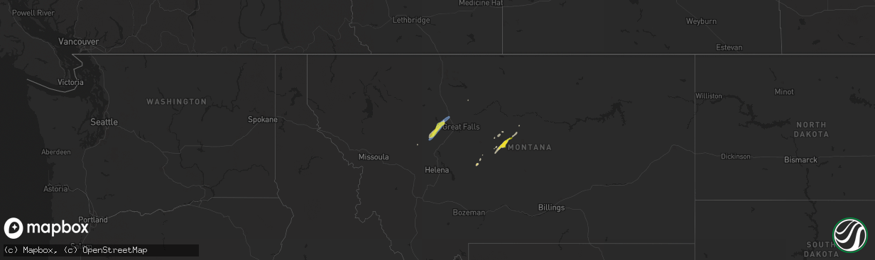 Hail map on May 18, 2020