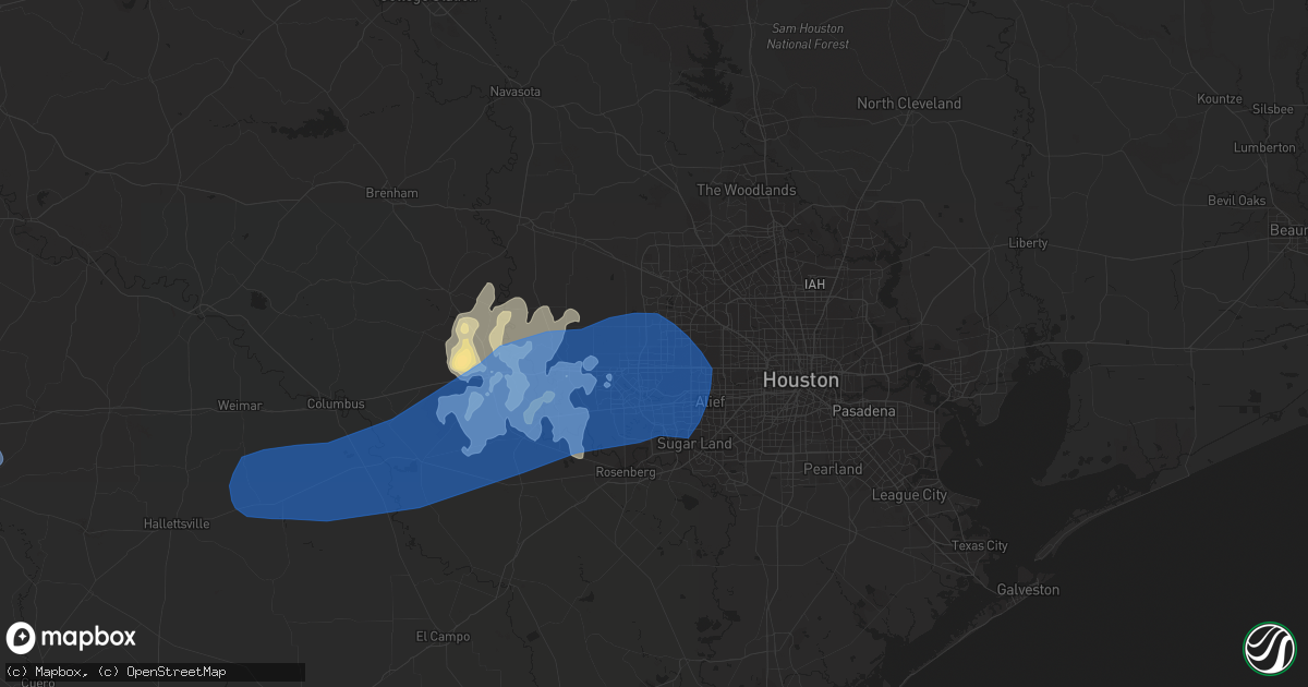 Hail map in Katy, TX on May 18, 2021