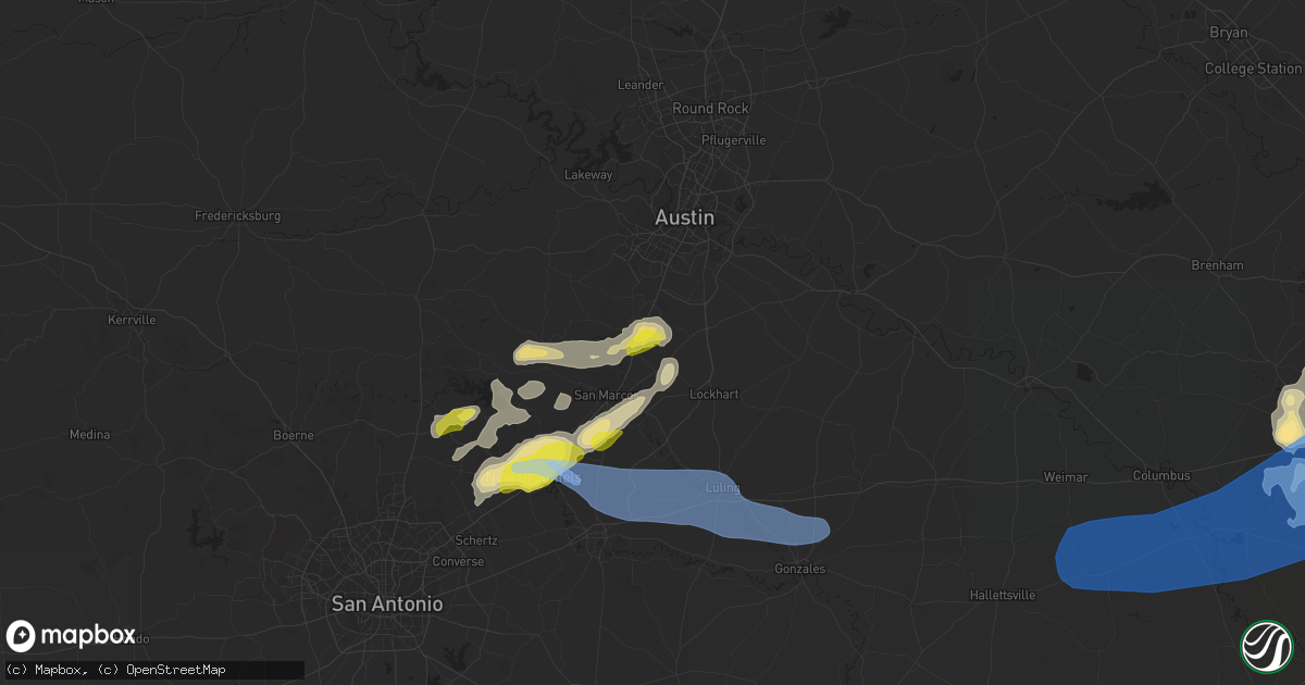 Hail map in Kyle, TX on May 18, 2021