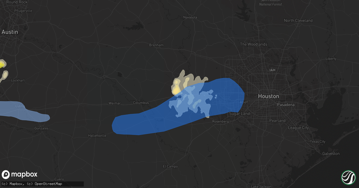Hail map in Sealy, TX on May 18, 2021