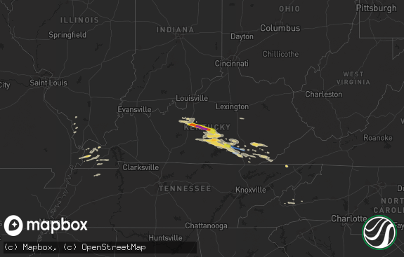 Hail map preview on 05-18-2022