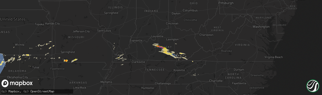 Hail map on May 18, 2022