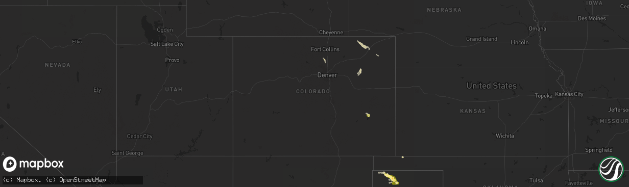 Hail map in Colorado on May 18, 2023