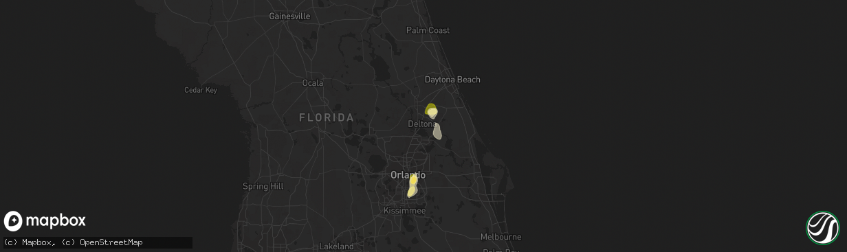 Hail map in Deltona, FL on May 18, 2023
